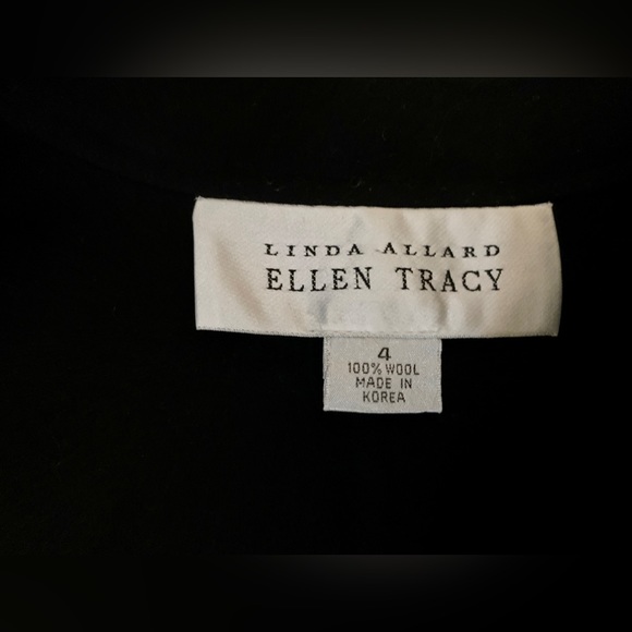 Women’s 4 Linda Allard Ellen Tracy 100% Wool Buttonless Open Front Jacket Coat - Picture 4 of 11
